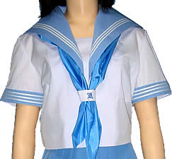 DJS02ドール専用夏用半袖水色セーラー服